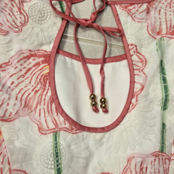 Lilly Pulitzer Darcelle Resort White Clover Cup Fit & Flare Embroidered Dress - Picture 9 of 11